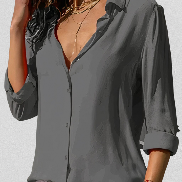 Elegante e raffinata camicetta Celeste in chiffon da donna