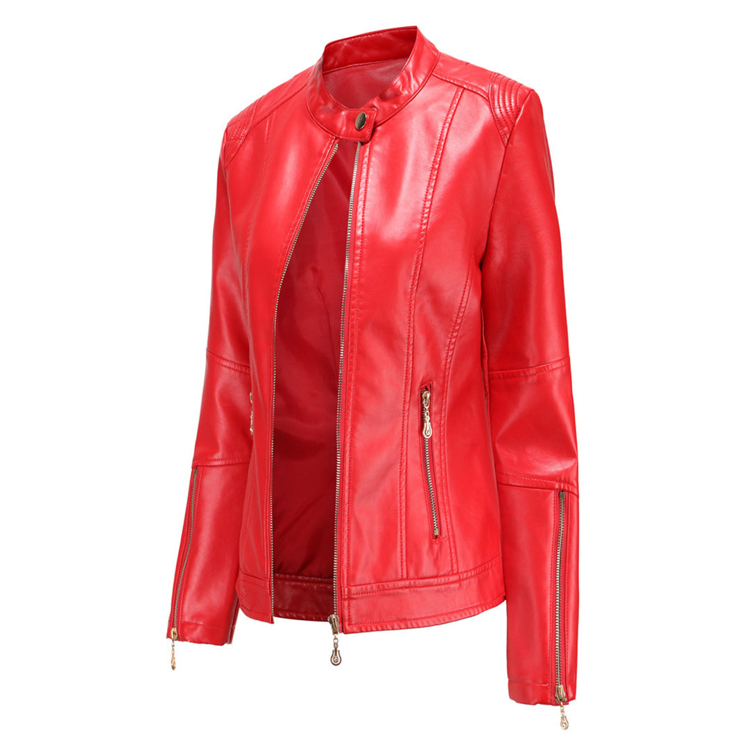 FRANICA - Elegante giacca in pelle dallo stile classico e intramontabile