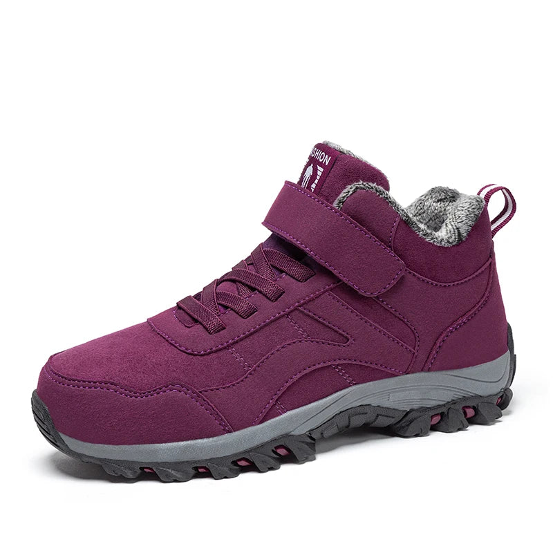 Eleganti scarpe da ginnastica invernali da donna con suola in morbida pelliccia sintetica per il massimo comfort e comodità
