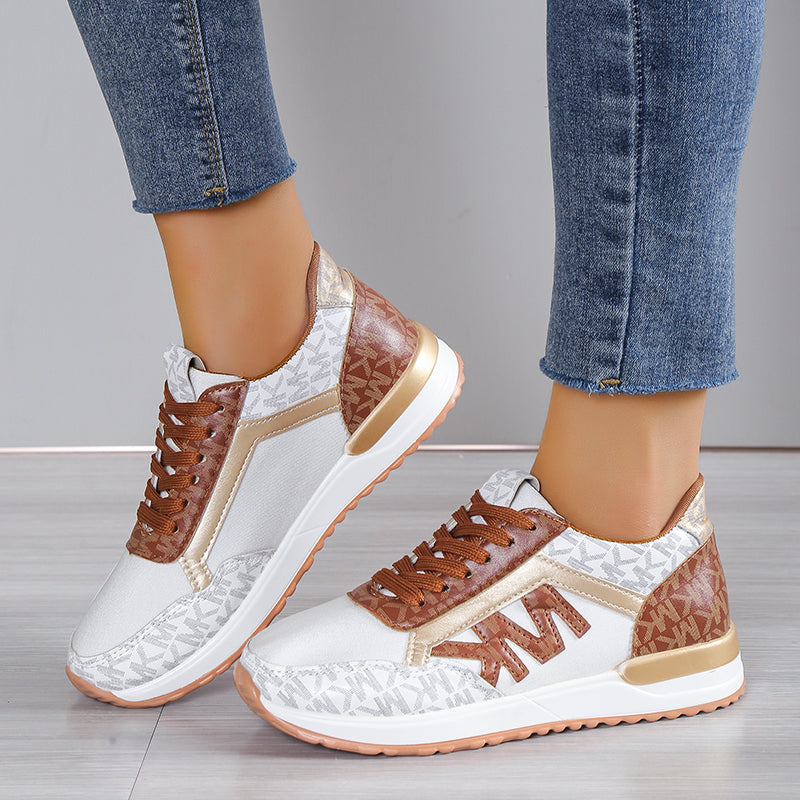 Baskets pour femmes Débarde en mesh basse avec semelle rembourrée - Confort e stile sportivo