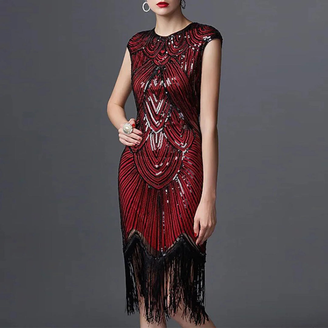 Elegante gilet in stile vintage anni '20 con frange e senza polsini - perfetto per una festa per le donne che cercano un look sofisticato ed elegante