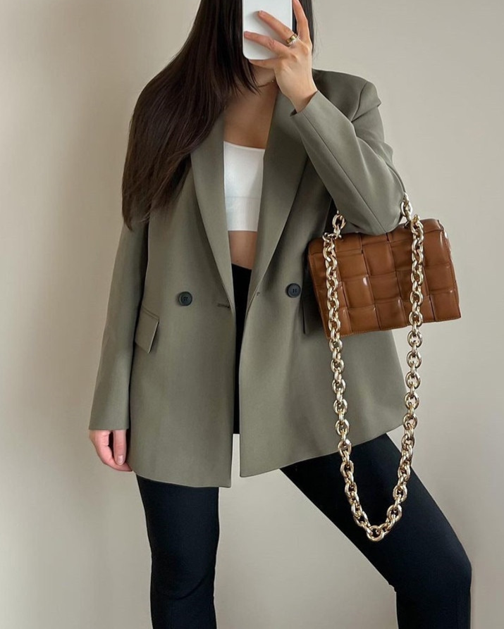 PowerChic - Blazer doppiopetto da donna elegante e alla moda per uno stile eccezionale