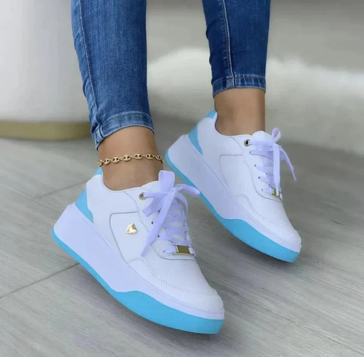 Scarpe da Ginnastica per Donna con Cordoni - Pelle Sintetica e Suela Acolchada per un Stile Casual e Moderno