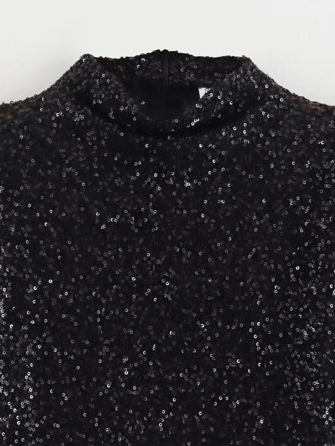 Abito Mini Pailletée Élégante Sans Manches pour Fêtes pour Femmes