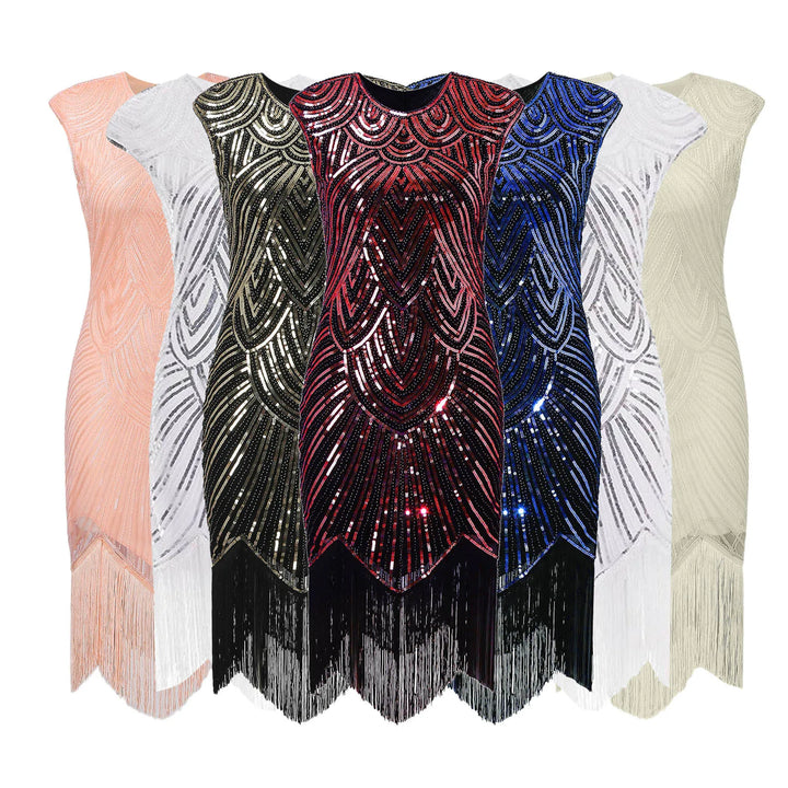 Elegante gilet in stile vintage anni '20 con frange e senza polsini - perfetto per una festa per le donne che cercano un look sofisticato ed elegante
