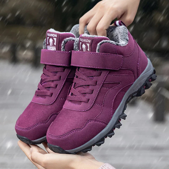 Eleganti scarpe da ginnastica invernali da donna con suola in morbida pelliccia sintetica per il massimo comfort e comodità