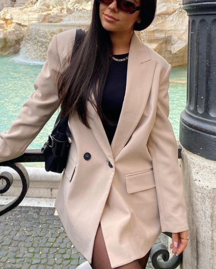 PowerChic - Blazer doppiopetto da donna elegante e alla moda per uno stile eccezionale