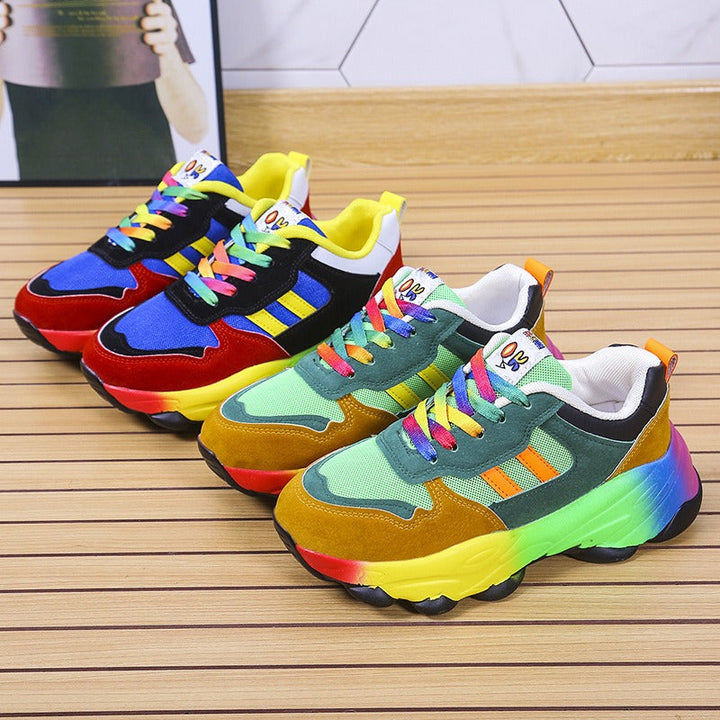 ActiveStep - Scarpe da ginnastica multicolori alla moda su una suola spessa per uno stile unico e il massimo del comfort