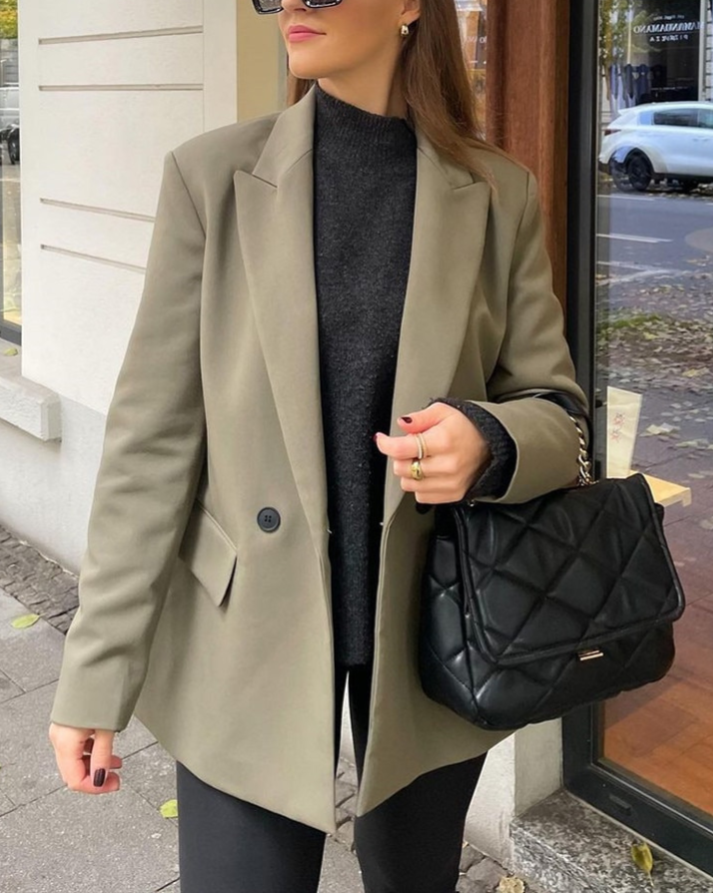PowerChic - Blazer doppiopetto da donna elegante e alla moda per uno stile eccezionale