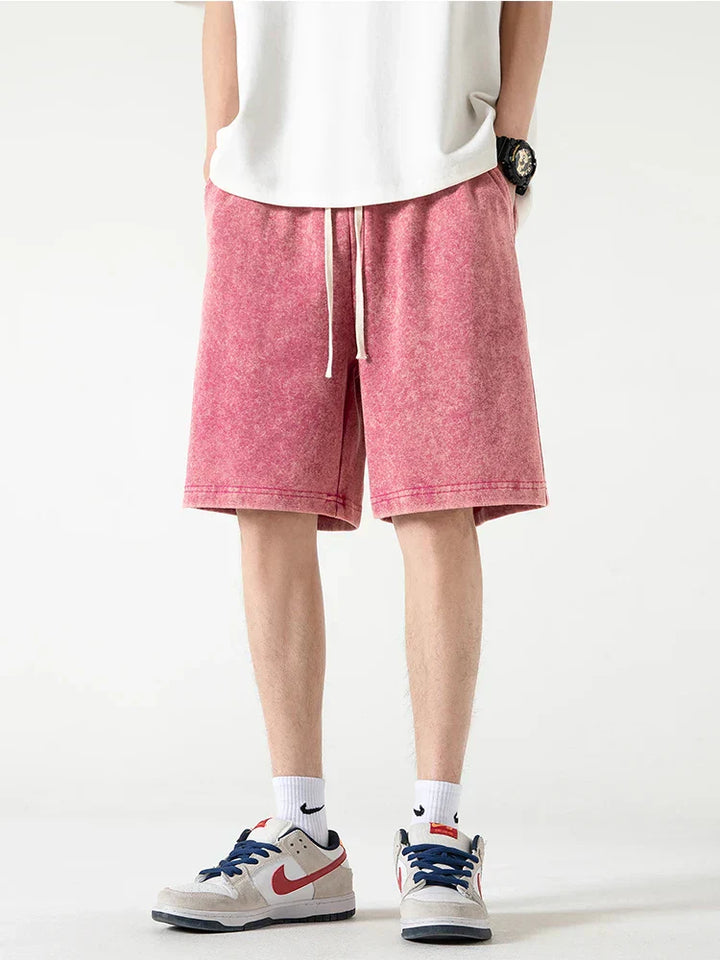 Pantaloncini Comfort da uomo - Mélange de Coton con elastico in vita e cavallo corto al ginocchio