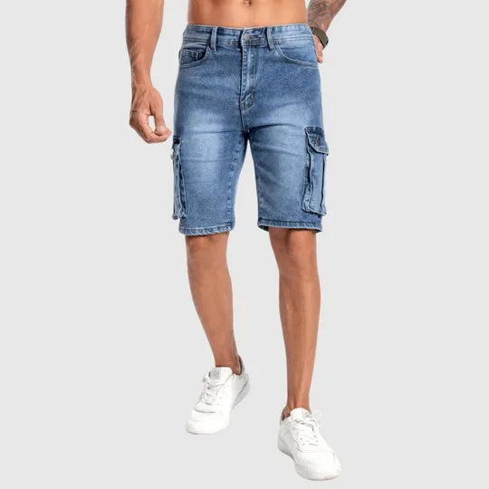 Pantaloncini da uomo Jean Cargo - Resistenti ed eleganti, con vagine multiple, perfetti per tutti i giorni