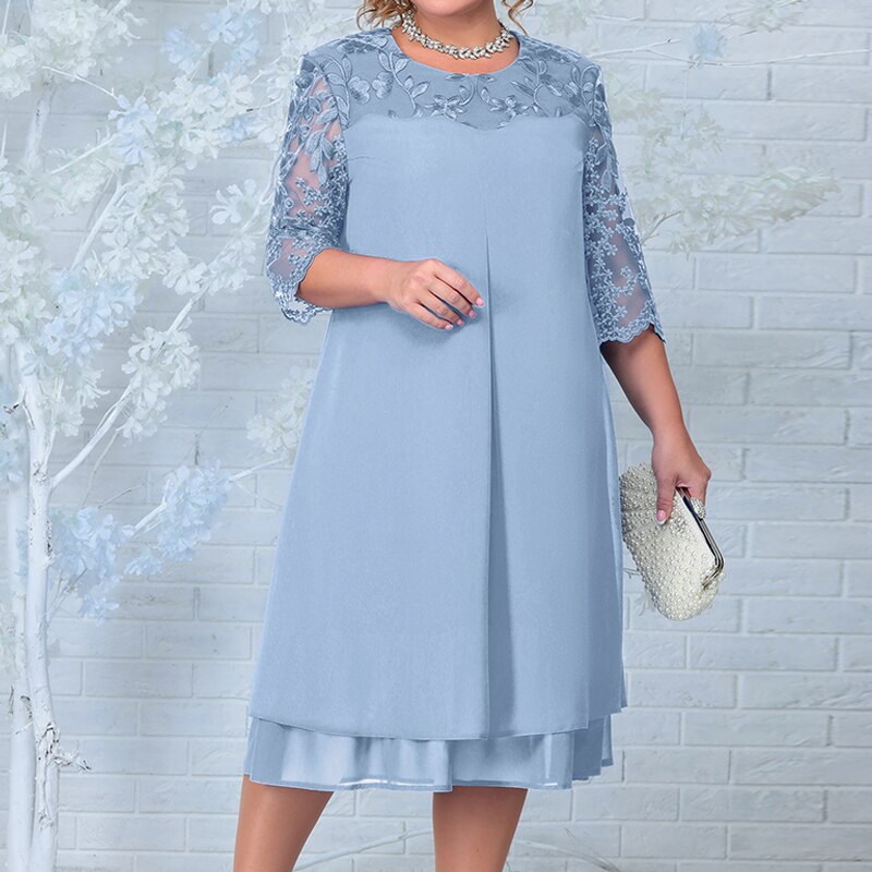 Elegante tight da donna A-Linien con maniche a portafoglio, maniche a portafoglio e roccia sottile.