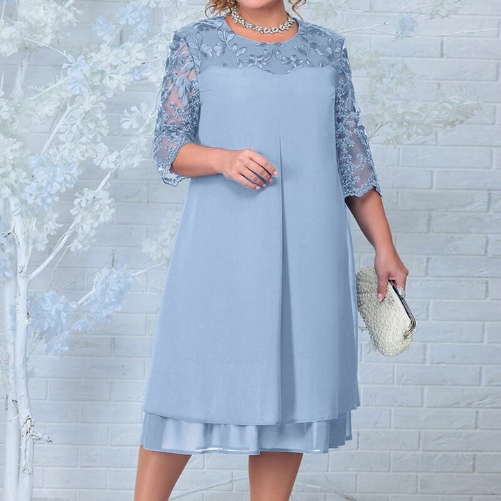 Elegante tight da donna A-Linien con maniche a portafoglio, maniche a portafoglio e roccia sottile.