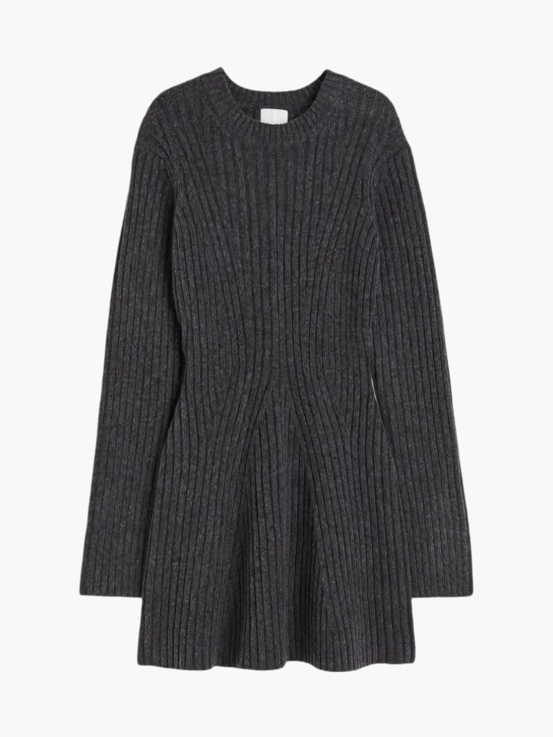 Elegante mini vestaglia da donna con comodi inserti in tricot