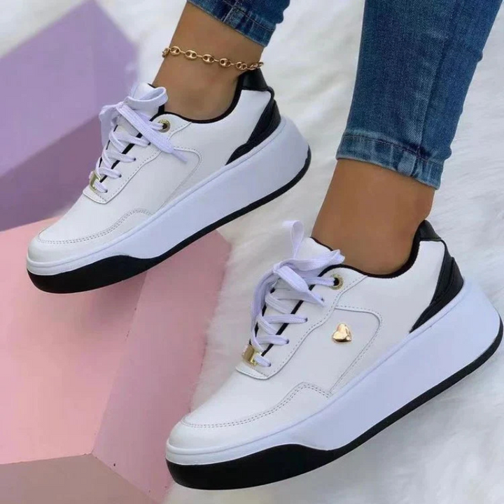 Scarpe da Ginnastica per Donna con Cordoni - Pelle Sintetica e Suela Acolchada per un Stile Casual e Moderno