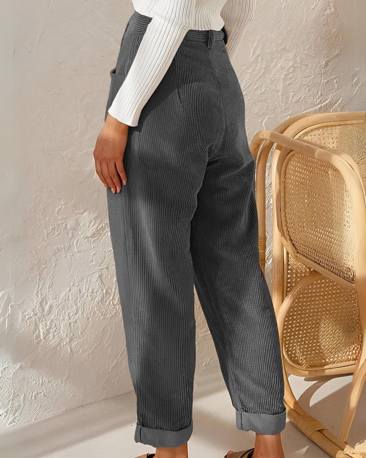 VelvetEase - Eleganti e comodi pantaloni con coulisse in cotone per tutti i giorni