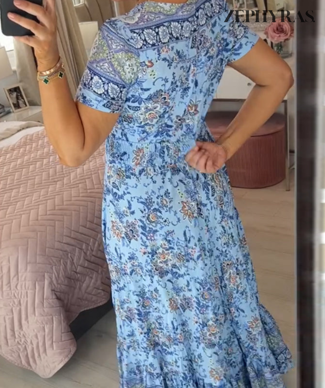 Abito estivo leggero da donna con motivo floreale