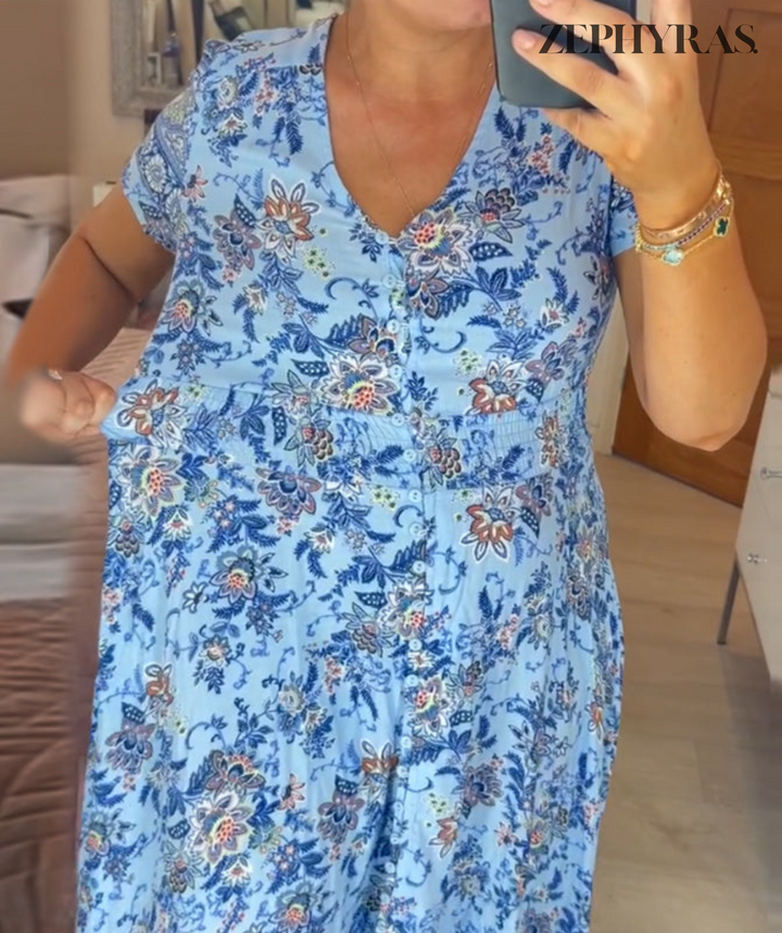 Abito estivo leggero da donna con motivo floreale