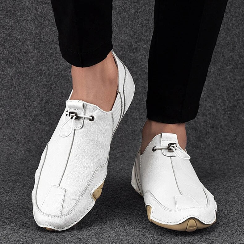 Eleganti stivali in pelle da uomo in lussuoso stile scamosciato