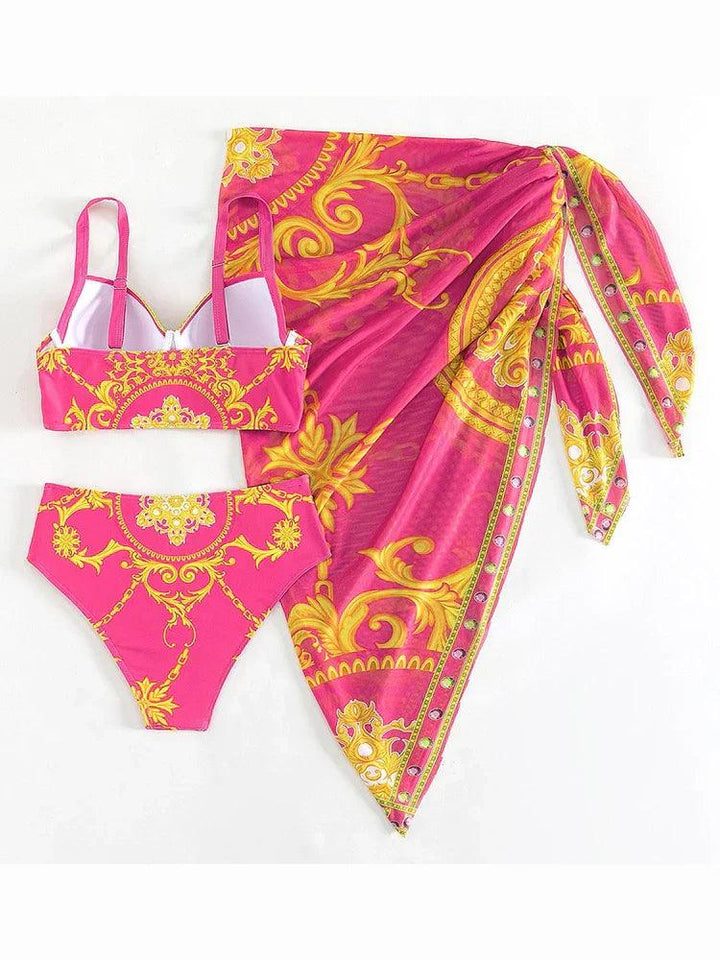 Gruppo di biancheria da bagno di alta sartoria Bohème per donna con velo decorativo Elegante
