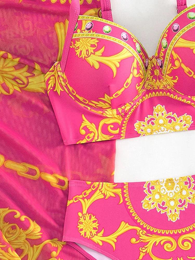 Gruppo di biancheria da bagno di alta sartoria Bohème per donna con velo decorativo Elegante