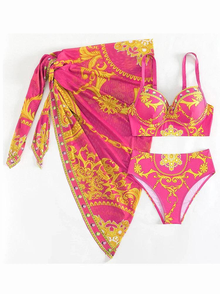 Gruppo di biancheria da bagno di alta sartoria Bohème per donna con velo decorativo Elegante