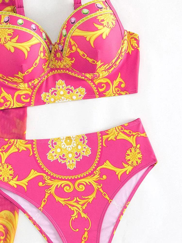 Gruppo di biancheria da bagno di alta sartoria Bohème per donna con velo decorativo Elegante