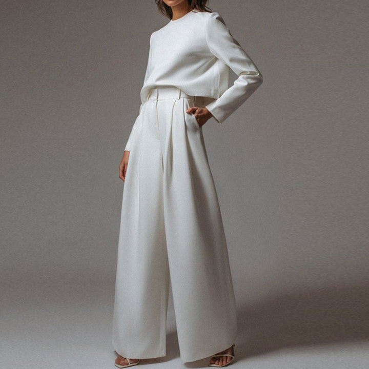 Sarah - Elegante e confortevole set palazzo in due pezzi per un look elegante