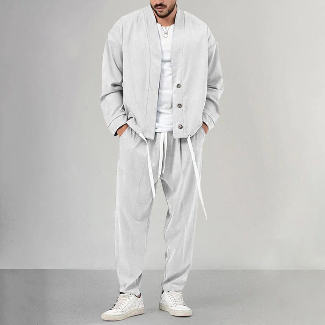 OREEZ - Set da uomo elegante: Gilet e pantaloni eleganti per uomini sicuri di sé