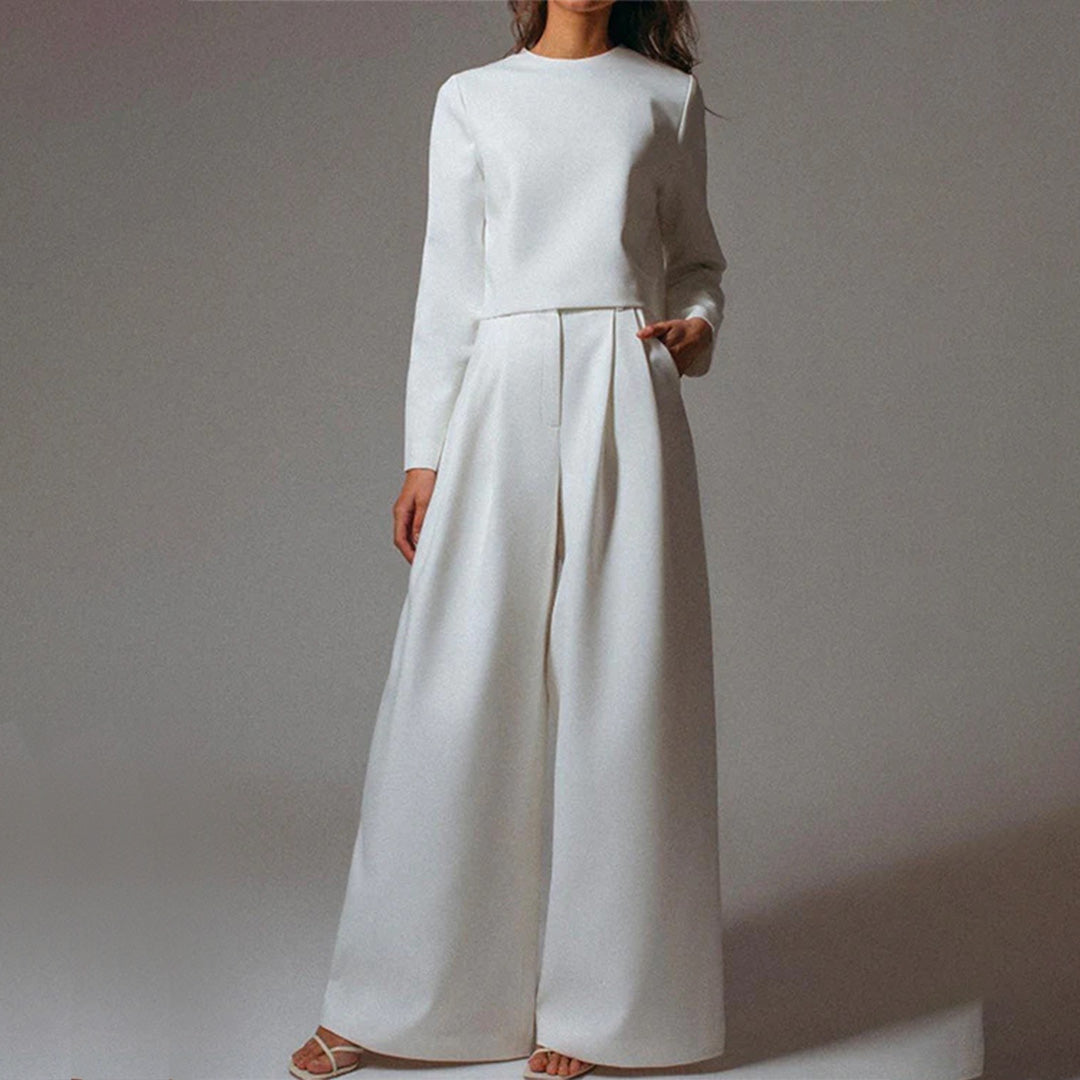 Sarah - Elegante e confortevole set palazzo in due pezzi per un look elegante