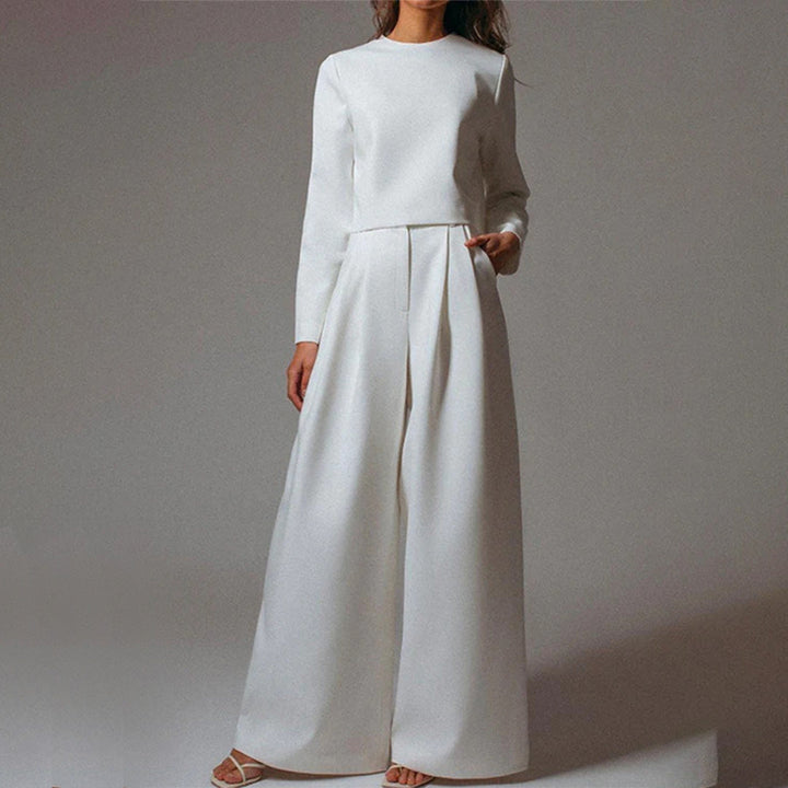 Sarah - Elegante e confortevole set palazzo in due pezzi per un look elegante