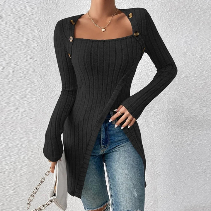 Camicette da donna eleganti con colletto e bottoni alla moda