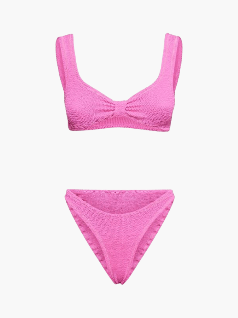 Set di due pezzi di bikini a raggi elegante per donna - Travestimento da bagno con cintura bassa per un look chic e comodo
