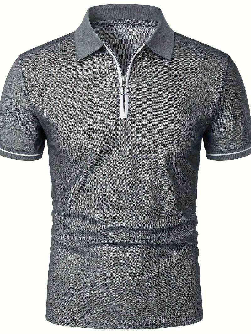 Camisas Polos para Hombre de Ajuste Delgado con Manga Corta y Detalle de Contraste Elegante, Perfectas para un Estilo Moderno y Sofisticado
