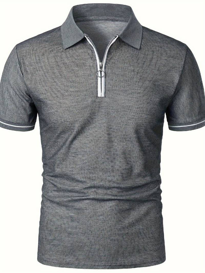 Camisas Polos para Hombre de Ajuste Delgado con Manga Corta y Detalle de Contraste Elegante, Perfectas para un Estilo Moderno y Sofisticado