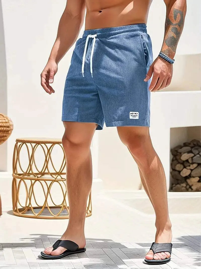 Pantaloncini corti da uomo - Tissu Léger et Respirant avec Taille Élastique à Cordons de Serrage