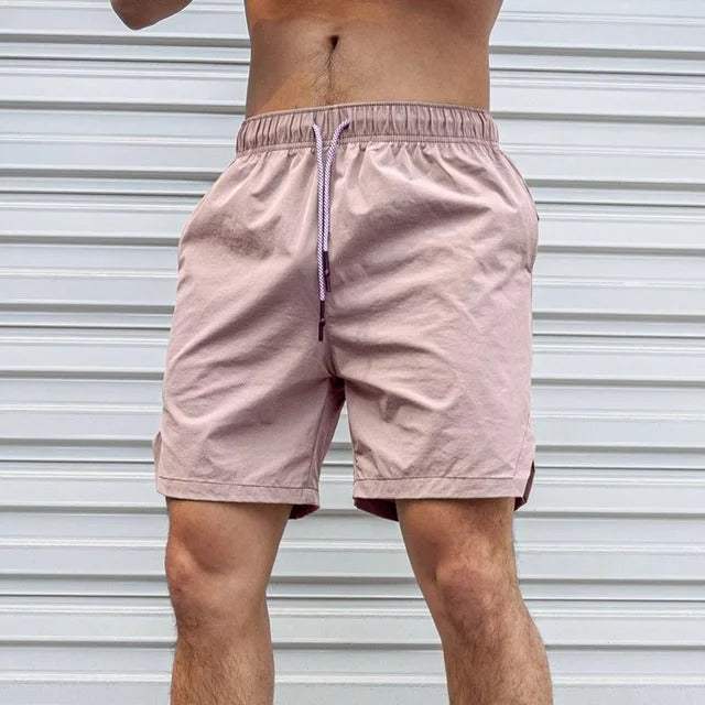 Pantaloncini sportivi lunghi da uomo con vestibilità elastica e coulisse sul fondo - Comfort e stile per tutti i giorni - Au-Genou