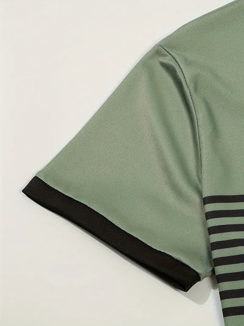 Polo elegante da uomo slim fit con cintura - maniche corte, look casual ed elegante