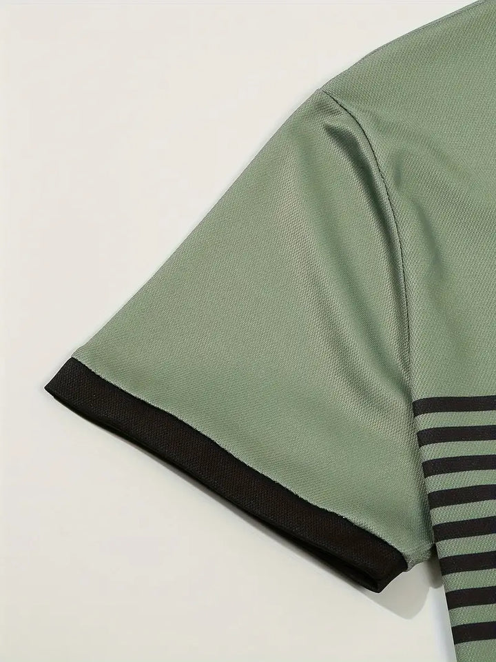 Polo elegante da uomo slim fit con cintura - maniche corte, look casual ed elegante