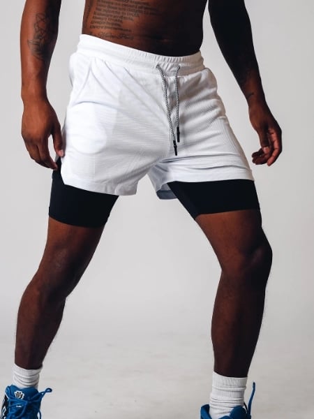 Pantaloncini da fitness a doppio strato da uomo - Comfort e massime prestazioni