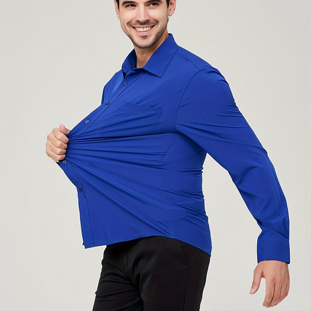Elegante gilet da uomo in tessuto di cotone traspirante - taglio moderno e manica lunga con bottoni