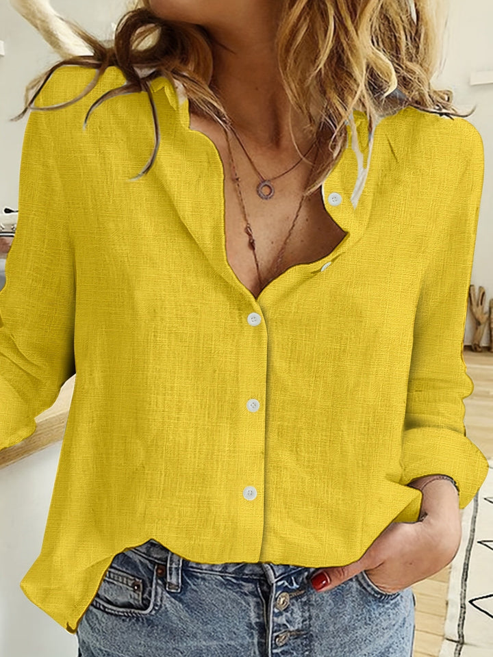 Elegante T-shirt a tracolla da donna in cotone melange con spalline lunghe e confortevoli