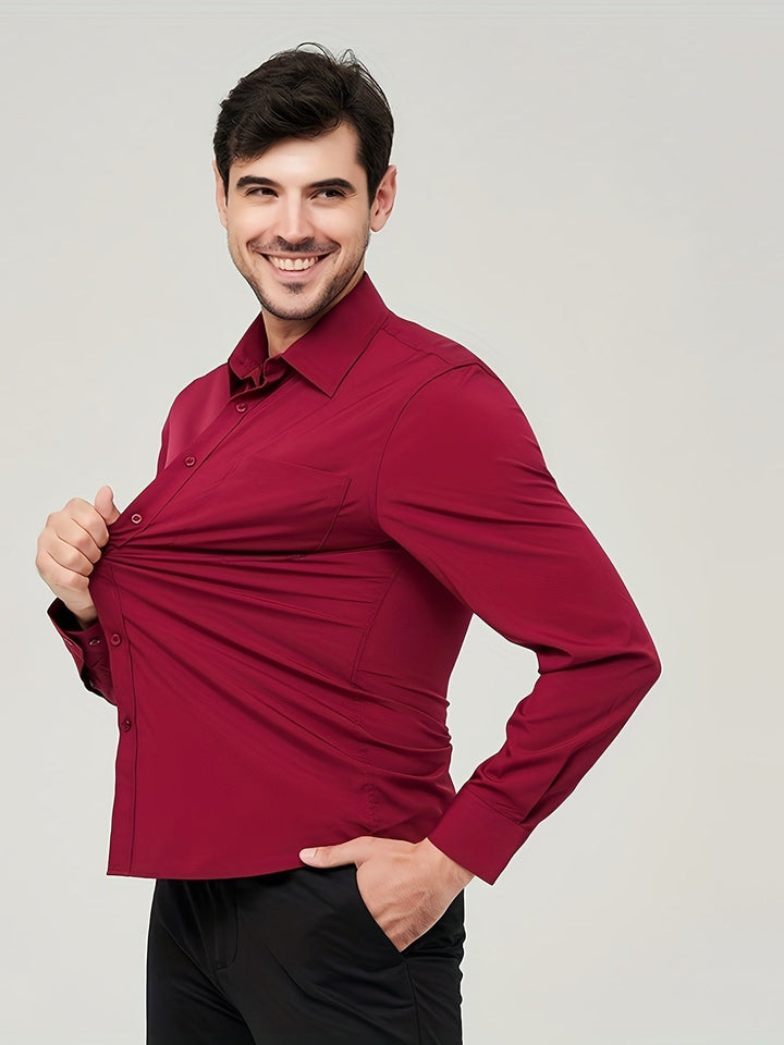 Elegante gilet da uomo in tessuto di cotone traspirante - taglio moderno e manica lunga con bottoni