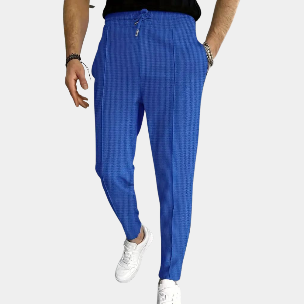 Pantaloni da uomo alla moda con cintura regolabile e comoda coulisse