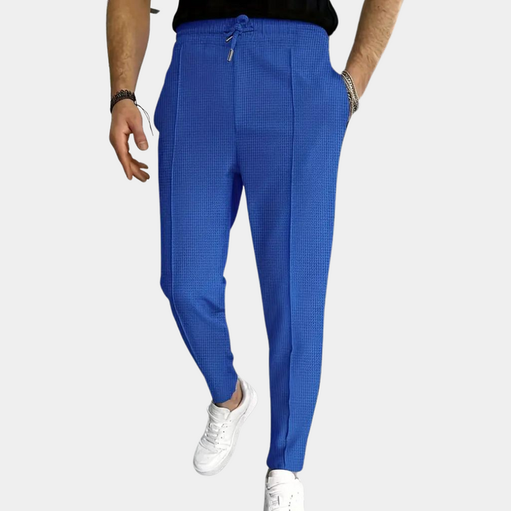 Pantaloni da uomo alla moda con cintura regolabile e comoda coulisse