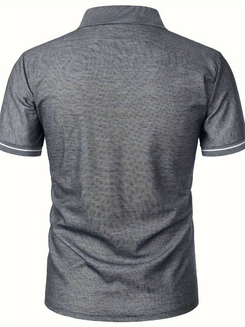 Camisas Polos para Hombre de Ajuste Delgado con Manga Corta y Detalle de Contraste Elegante, Perfectas para un Estilo Moderno y Sofisticado