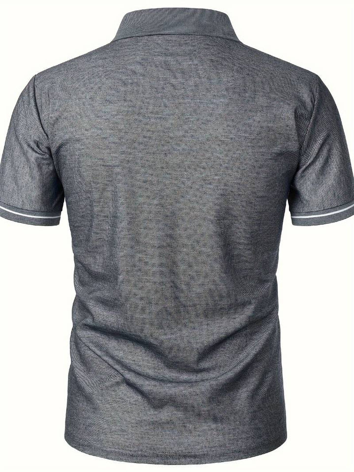 Camisas Polos para Hombre de Ajuste Delgado con Manga Corta y Detalle de Contraste Elegante, Perfectas para un Estilo Moderno y Sofisticado