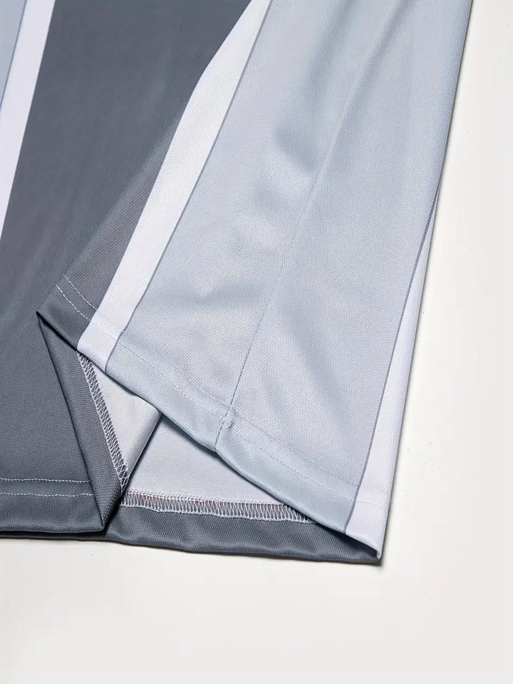 Elegante polo da uomo - Vestibilità sartoriale e zip a contrasto - Maniche corte