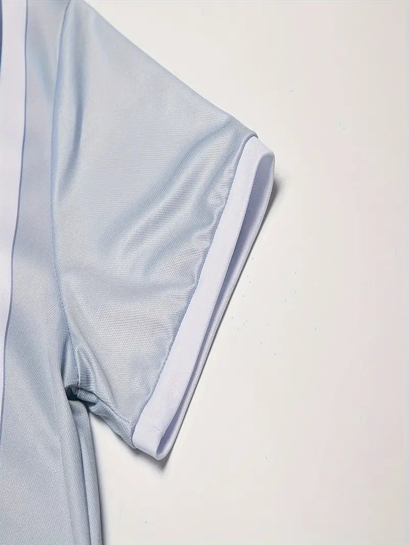 Elegante polo da uomo - Vestibilità sartoriale e zip a contrasto - Maniche corte