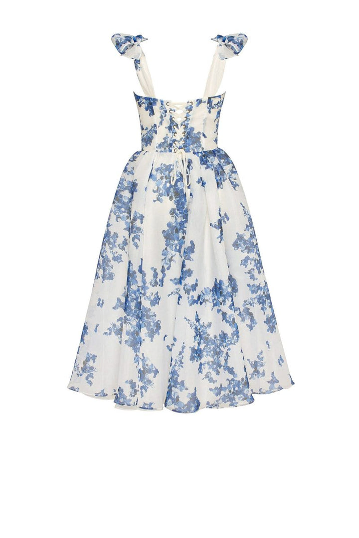 Elegante abito midi blu da donna - un accessorio di stile per ogni occasione